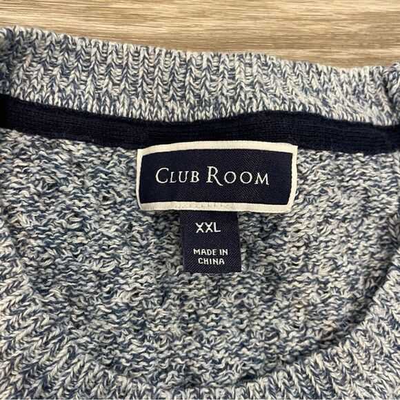 Club Room New Cable Knit Cotton Striped Sweater Pullover - Picture 5 of 6